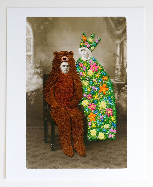 The queen and the bear - limited edition print (two size options)