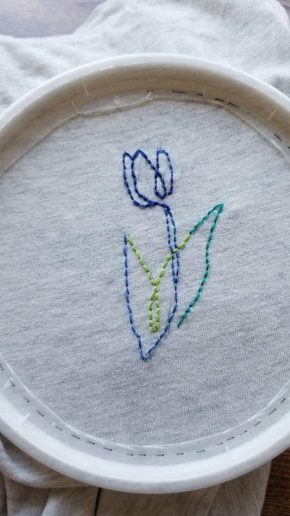 Embroidering clothes with a DIY hoop!
