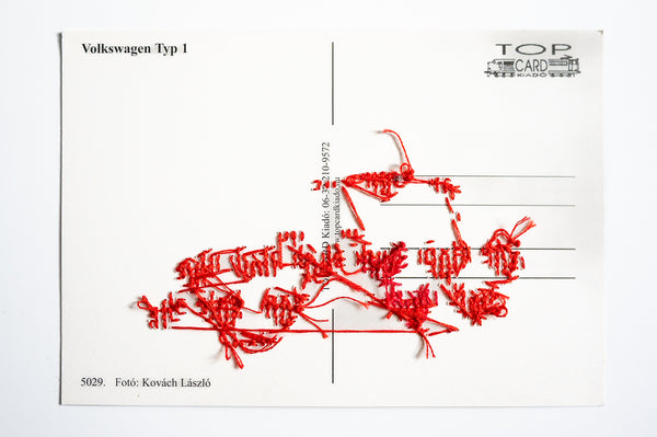 Love Bug: Red Hearts and Red Trim