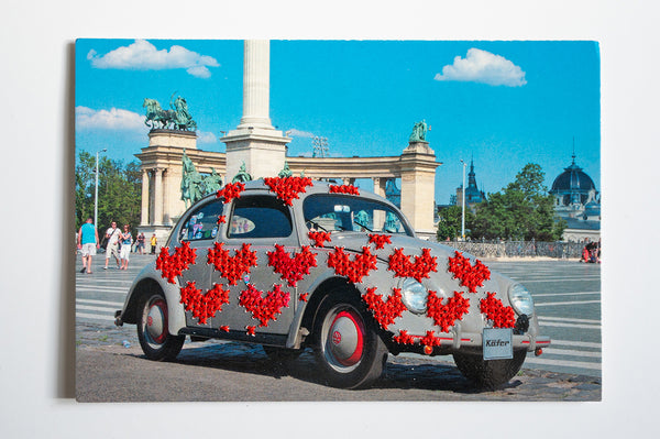 Love Bug: Red Hearts and Red Trim