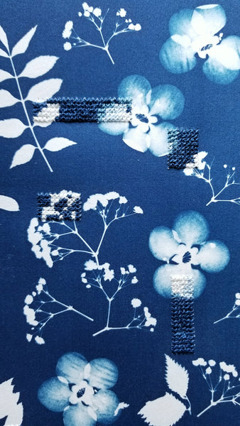 Stitched cyanotype study I
