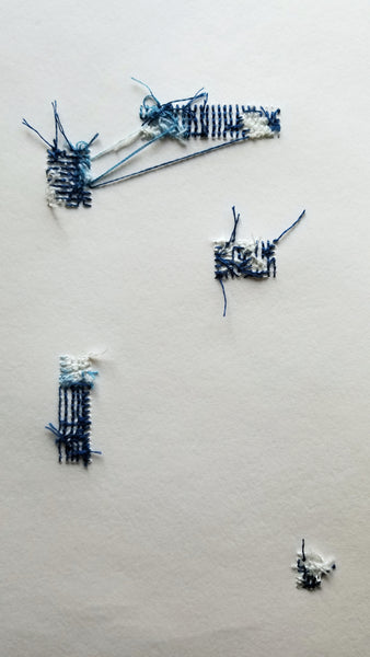 Stitched cyanotype study I