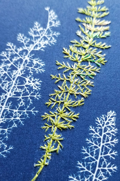 Stitched cyanotype study II