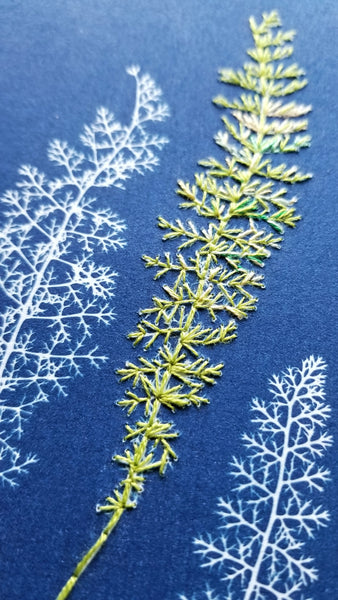 Stitched cyanotype study II