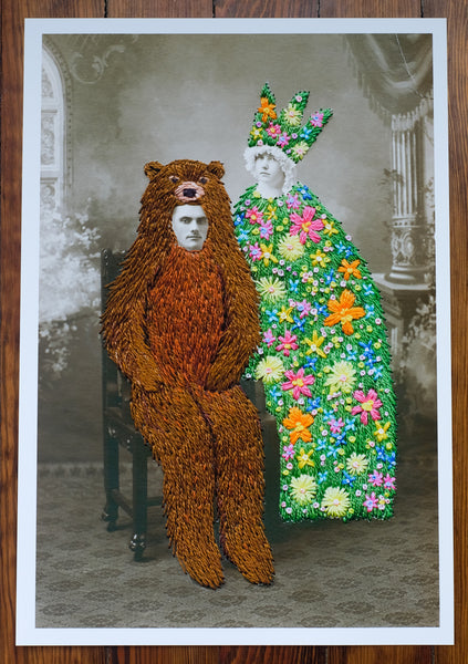 The queen and the bear - limited edition print (two size options)