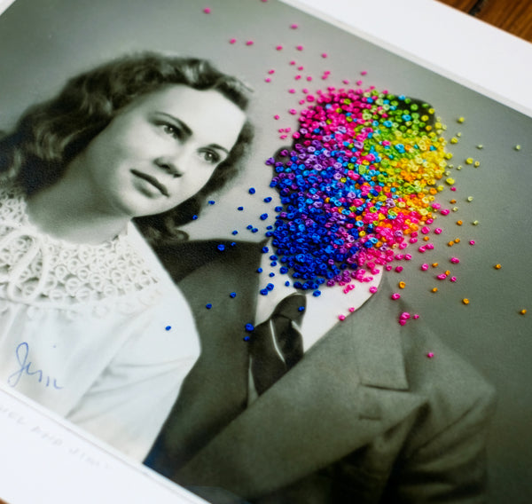 Ethel & Jim - limited edition embellished art print