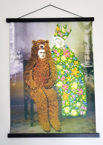 "Seconds" - The queen and the bear - screenprint