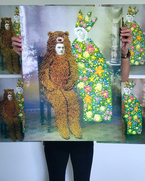 "Seconds" - The queen and the bear - screenprint