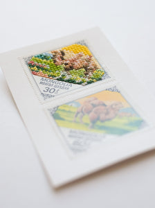 Stitched stamps: Mongolian camels