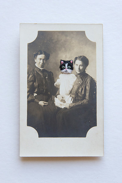 Cat baby and two ladies