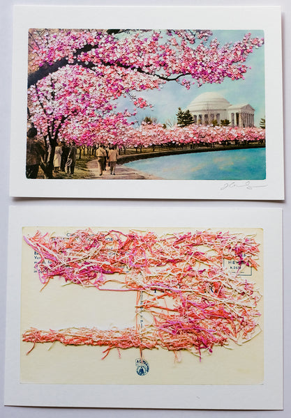 Amidst the cherry blossoms - dual-sided art print, open edition