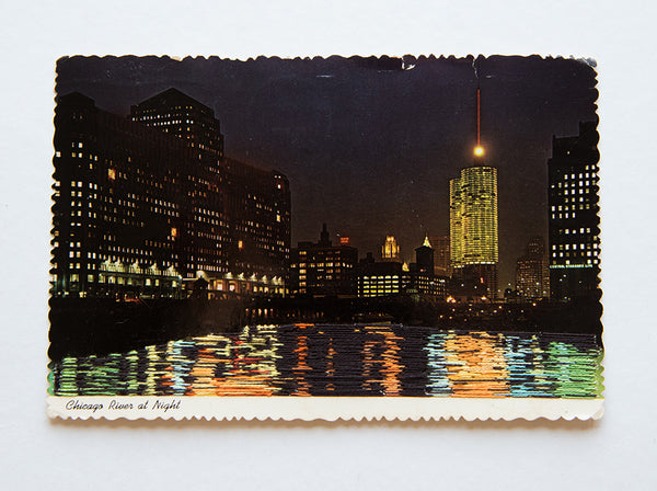 Chicago River at night