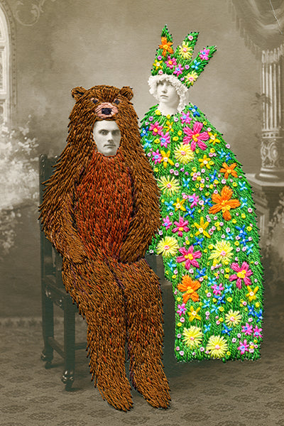 The queen and the bear - limited edition print (two size options)